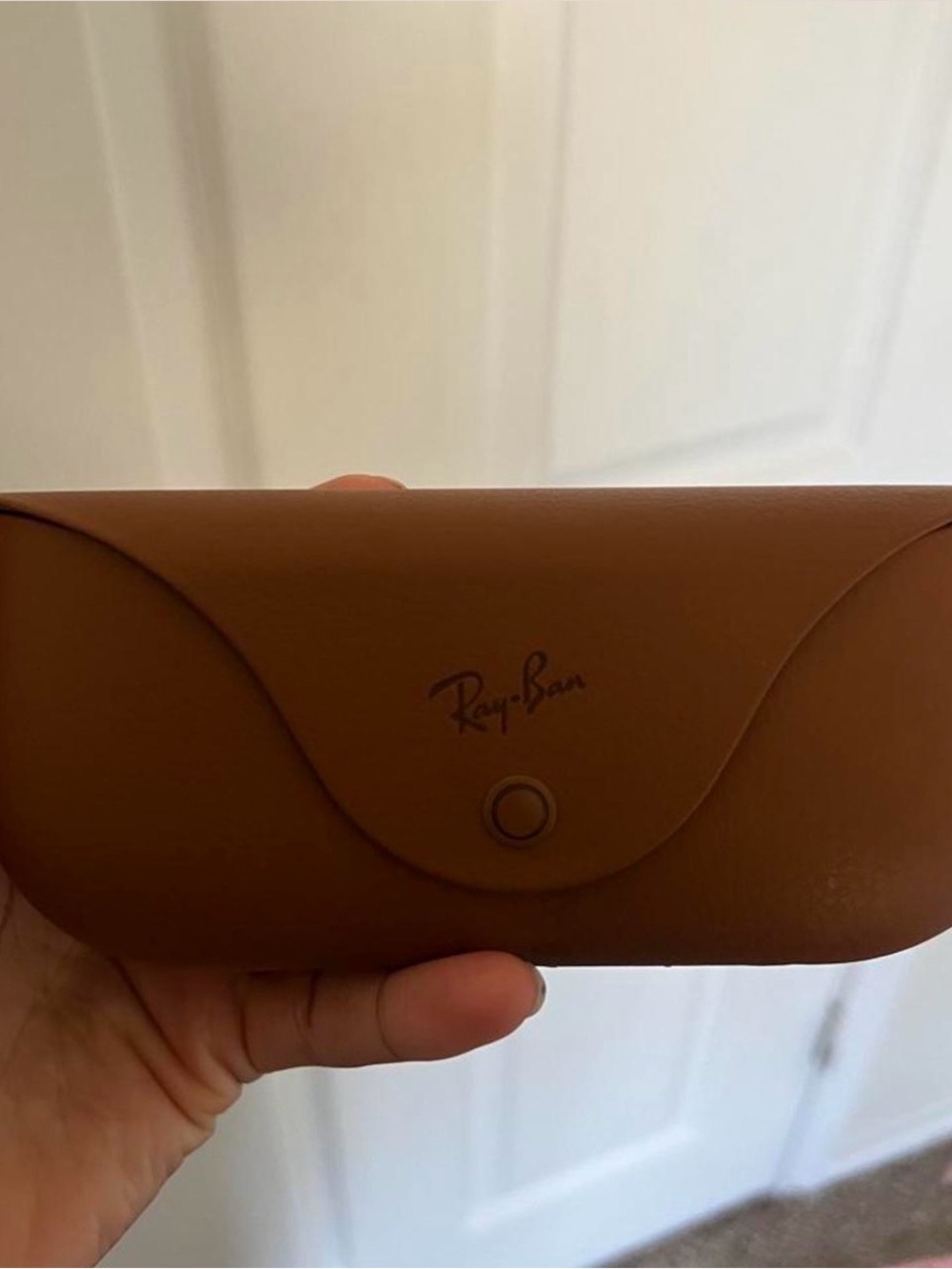 Ray-Ban Brown Leather-Look Sunglasses Case